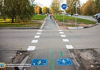 Помните те времена, когда велодорожки выделялись свой уникальной краснознаменской разметкой?