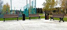 В Городском парке появились 30 комплектов новых лавочек и урн