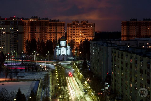 Церковь, ул. Молодёжная, вид сверху