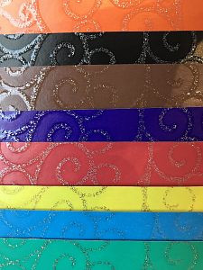 Цветной картон с блёстками,8 листов