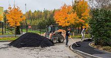 На ул. Связистов начались работы по асфальтированию тротуаров