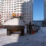 Уборка снега на ул. Связистов 