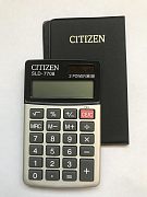 Калькулятор карманный с чехлом в комплекте,имеет двойное питание!CITIZEN SLD-7708