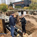 На улице Победы идет замена ветхих теплотрасс — работы находятся на завершающей стадии