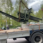 Второе отреставрированное орудие вернулось на своё место в городском парке Славы Русского Оружия