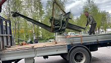 Второе отреставрированное орудие вернулось на своё место в городском парке Славы Русского Оружия
