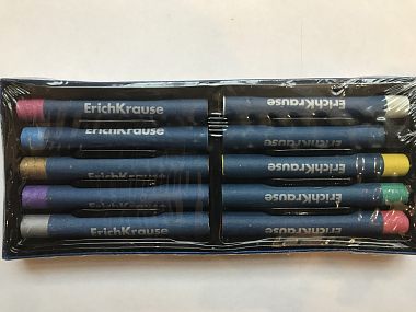 Набор масляной пастели Металлик:8 цветов металлик+2 контура