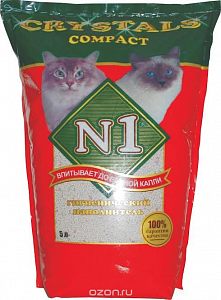 №1 Наполнитель для кошачьего туалета Compact Комкующийся 5 л