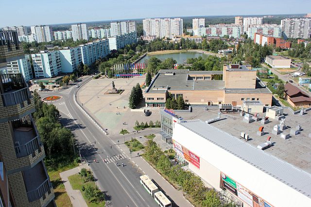 Вид с высоты, площадь имени Ленина