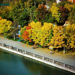 Осенние краски на Городском озере до его реставрации — Краснознаменск
