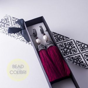 Серьги-кисти "Purple Night"