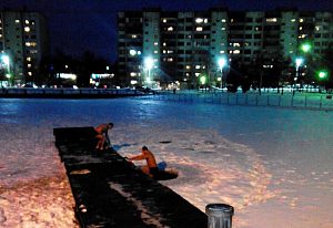 Краснознаменск город здоровых людей!моржи, город