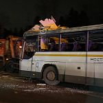 В результате дтп пострадал один человек — водитель автобуса.