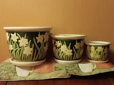 Продаются цветочные, керамические горшки,цветы.