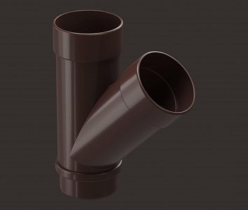 Тройник Docke LUX пластиковый d100мм 45° (шоколад/графит/пломбир)