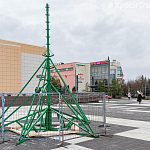 Началась установка главной новогодней ёлки города
