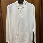 Белая трикотажная блуза с капюшоном. Торг.