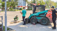 Замена тактильной плитки в центре города