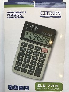 Калькулятор карманный с чехлом в комплекте,имеет двойное питание!CITIZEN SLD-7708