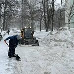 Уборка снега на улицах Краснознаменска 