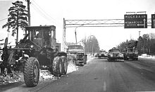 Вот так убирали снег на Минском шоссе в 1980г.