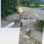 Сделали сквер Победы, а тротуары разбили