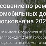 Голосование по ремонту автомобильных дорог Подмосковья на 2022 год
