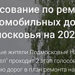 Голосование по ремонту автомобильных дорог Подмосковья на 2022 год