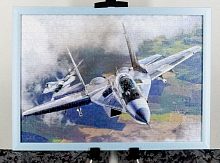 Картина пазлы истребитель