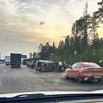 Авария перед поворотом на Краснознаменск