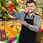 продавец на овощи и фрукты 