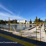 Возле Городского озера огородили спуск, видимо, скоро начнется ремонт лестницы