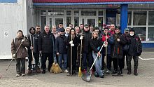 21 апреля коллектив МБУ ДО СШ вышел на субботник