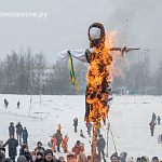 Сжигание чучела масленицы в Краснознаменске