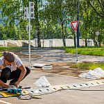Детский автогородок на городском озере, наконец решили довести до ума 