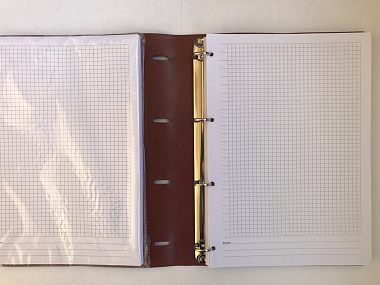 Тетрадь в кожаной обложке формат А-4 200 листов