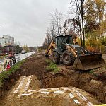 На улице Победы идет замена ветхих теплотрасс — работы находятся на завершающей стадии