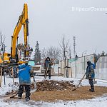 Строительство детского автогородка продолжается