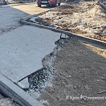 Новое асфальто-бетонное покрытие на ул.Октябрьская не пережило зиму