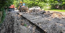 Замена асфальтового покрытия во дворе Победы 13