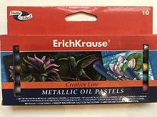 Набор масляной пастели Металлик:8 цветов металлик+2 контура