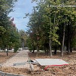 В сквере Титова работы активно продвигаются, подготавливаются дорожки под будущее асфальтовое покрытие