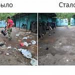 Очередная серия фотографий, отражающих регулярную работу по уборке мусора в городе.