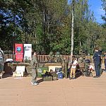 Выставка макетов вооружения и снаряжения российской армии в парке Беличий