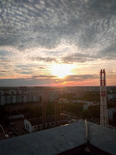 Закат в городе