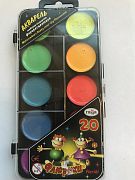 Акварель медовая полусухая флуоресцентная Флюрики 20 цветов