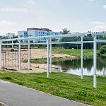 Работы по установке нового навеса на Новом озере идут полным ходом