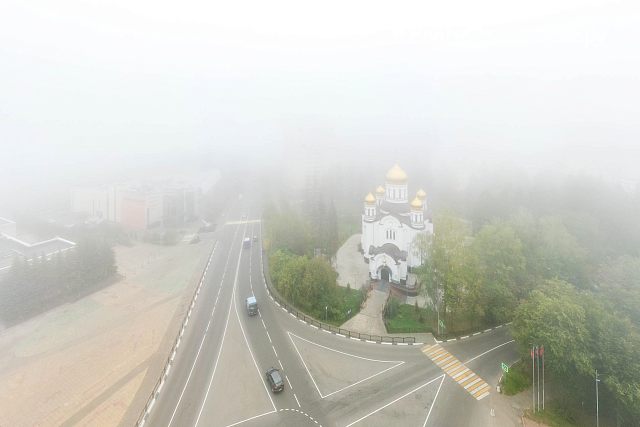 Туман в Краснознаменске