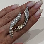 Серьги-крылья ручной работы 