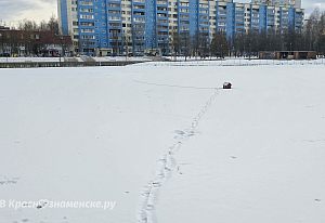 Судя по следам, в домике кто то живёт 